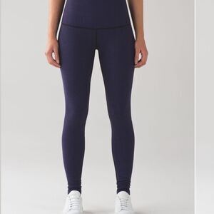 Lululemon Wunder Under Pant (Hi-Rise)
Teeny Check Black Cerulean Blue Size 8